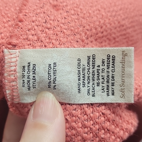 Soft Surroundings Woman's Burnt Orange Breakwater Pullover Sweater-Size PXS - Picture 10 of 17